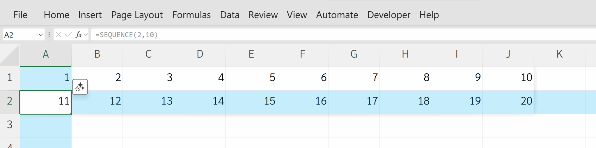 ฟังก์ชัน SEQUENCE สำหรับสร้างข้อมูลเรียงลำดับ - Def Excel